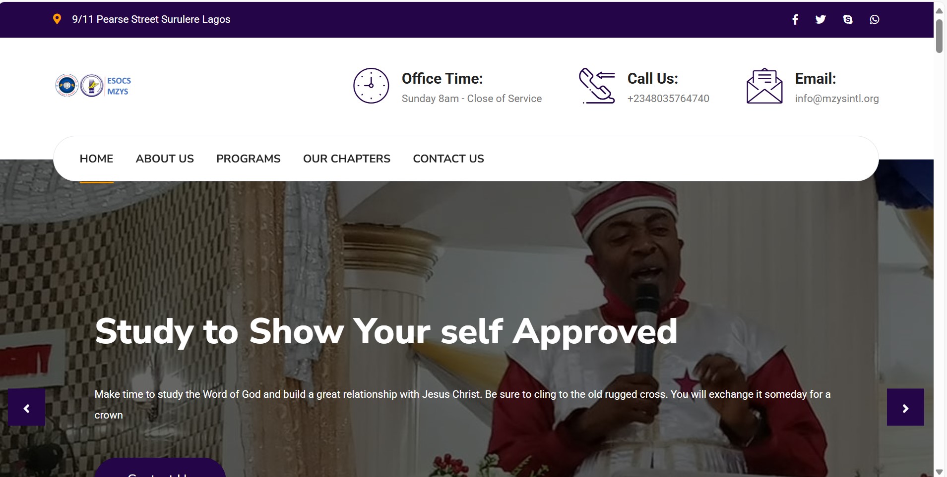 The Official Website of the Youth Ministry of the ESOCS Church